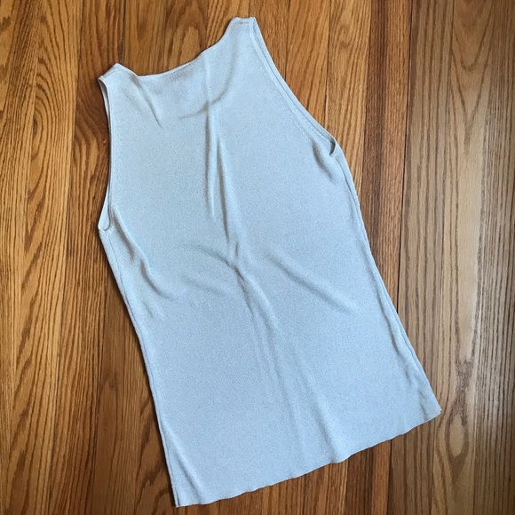 Loft Light Grey/ Silver Shimmer Tank Top - Picture 4 of 5